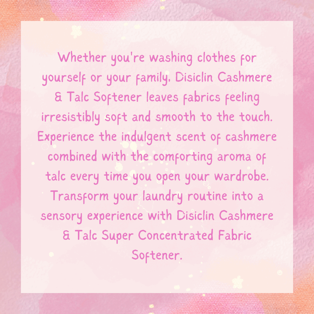 Disiclin CASHMERE & TALC Fabric Softener 80 Wash