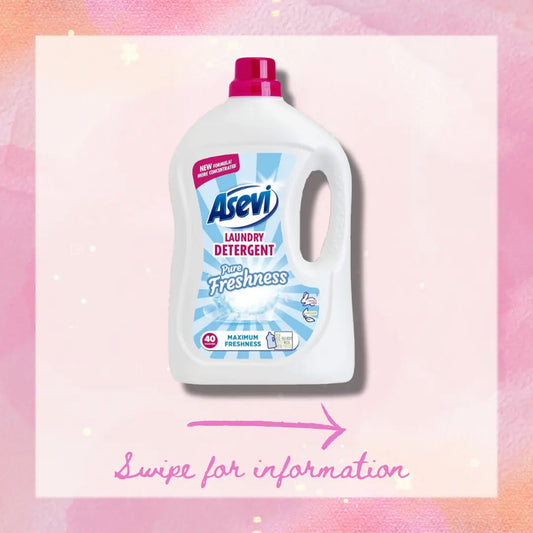 Asevi Detergent Laundry Gel PURE & FRESH 2.4L Spanish Clean - Spanish Cleaning Products