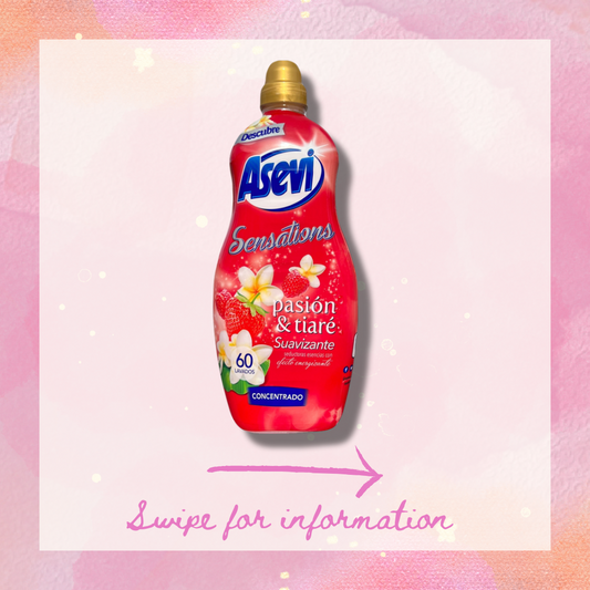 Asevi Sensations Fabric Softener STRAWBERRY & TIARE FLOWER Spanish Clean - Spanish Cleaning Products