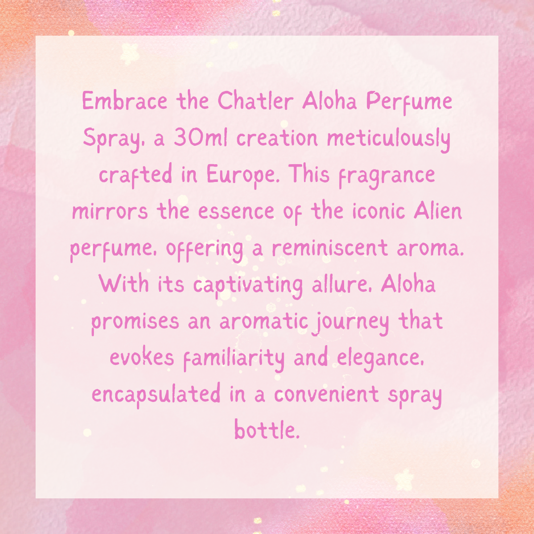 Chatler ALOHA WOMAN Perfume 30ml Spanish Clean - Spanish Cleaning Products