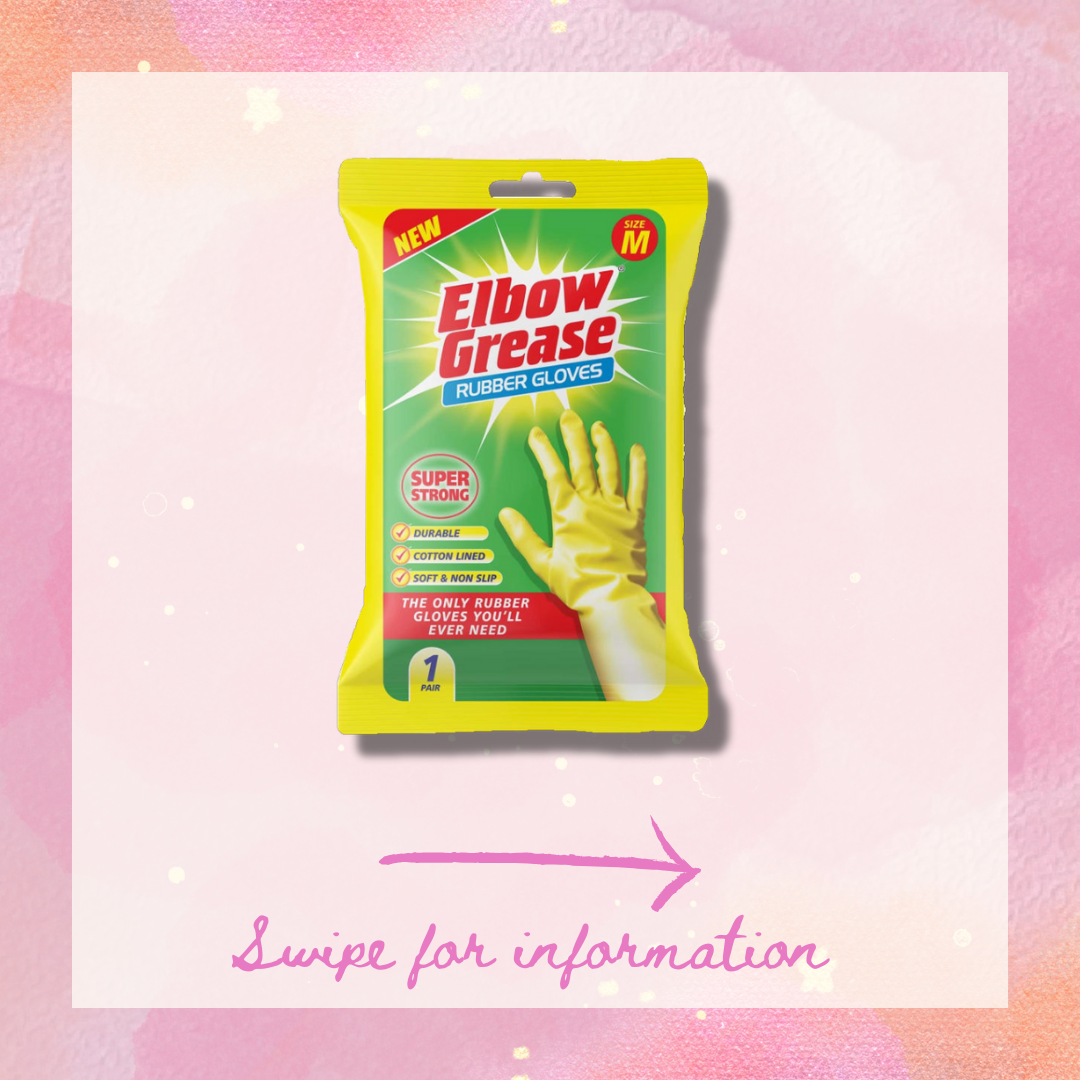 Elbow Grease SUPER STRONG Rubber Gloves MEDIUM Spanish Clean - Spanish Cleaning Products