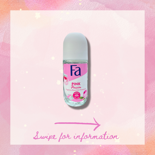 Fa Roll on Deodorant PINK PASSION 50ml Spanish Clean - Spanish Cleaning Products