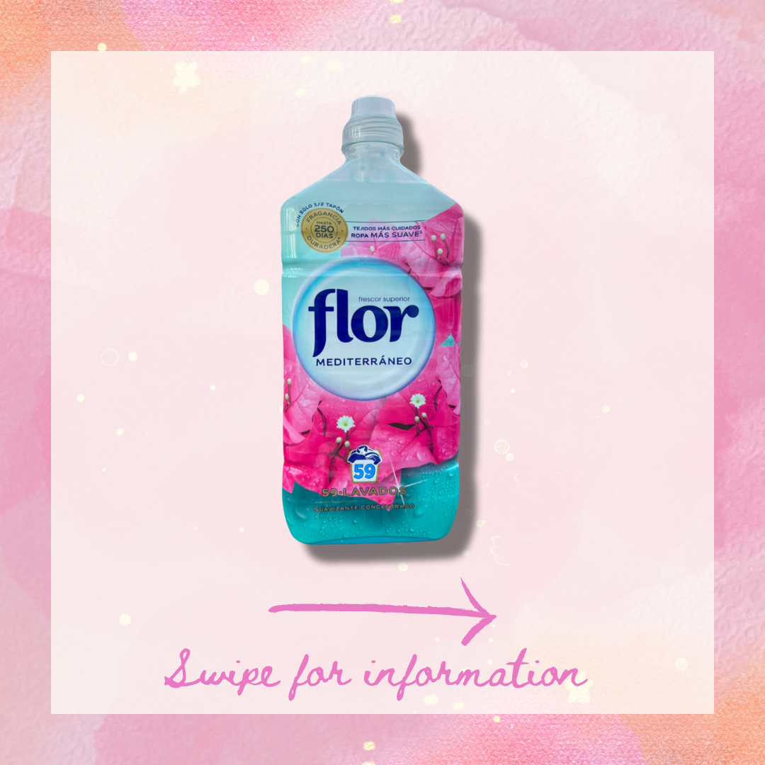 Flor MEDITERRANEO Fabric Softener 59 wash Spanish Clean - Spanish Cleaning Products