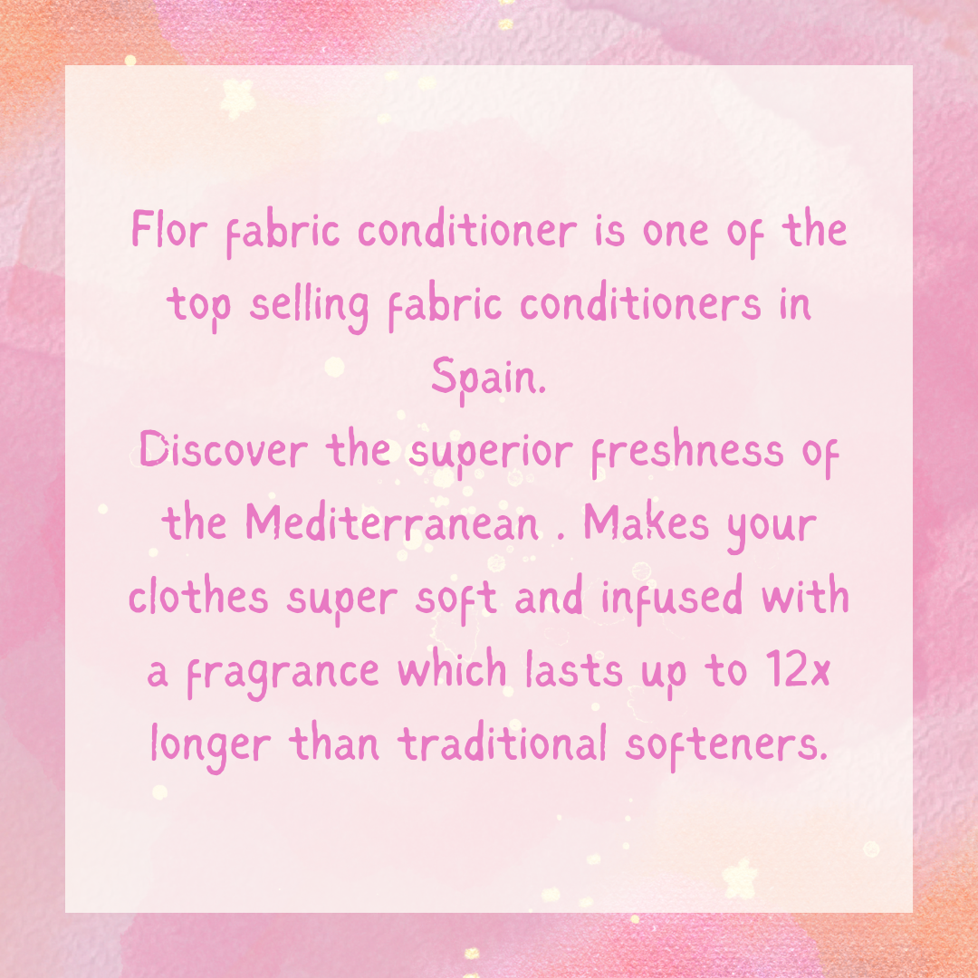 Flor MEDITERRANEO Fabric Softener 59 wash Spanish Clean - Spanish Cleaning Products