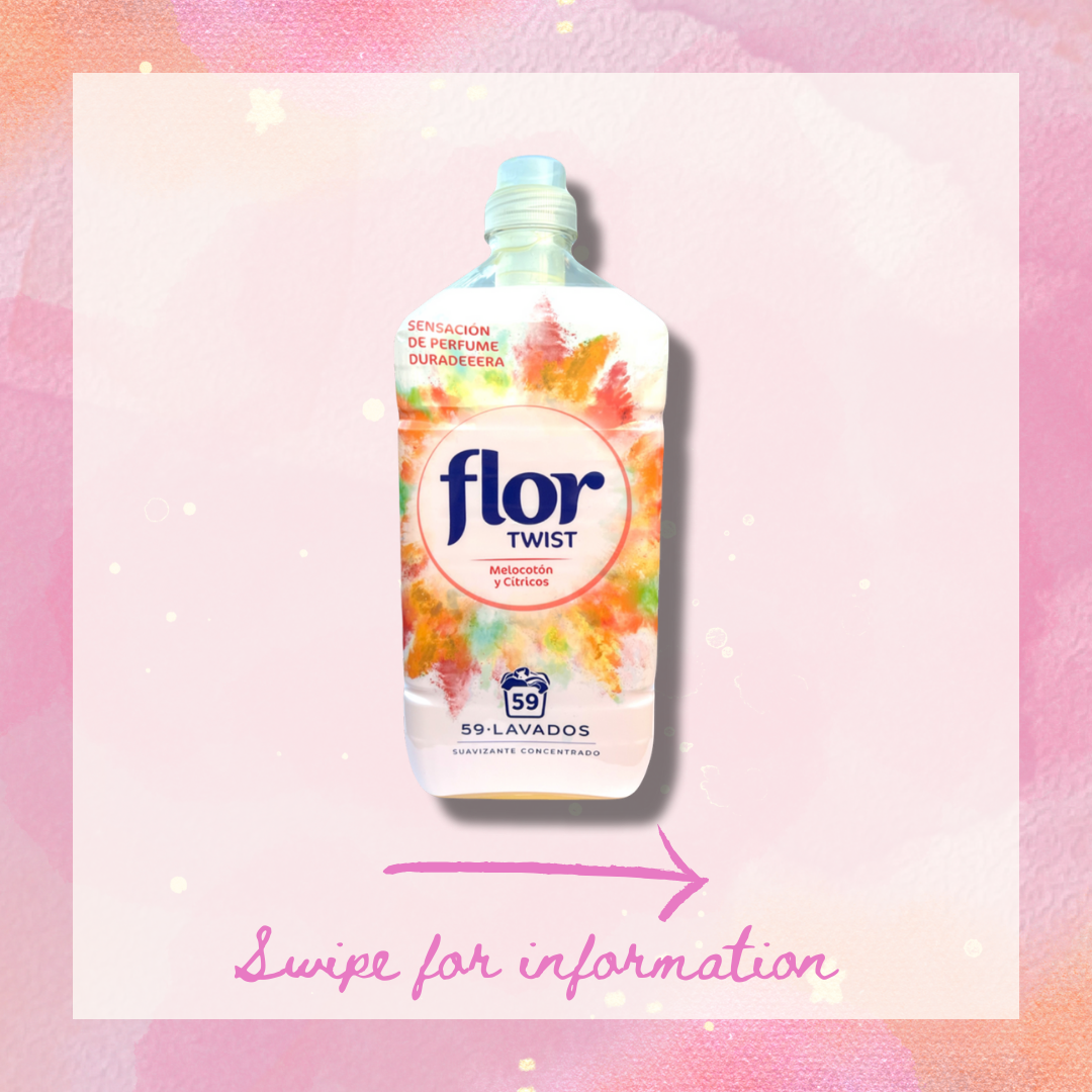 Flor Twist PEACH & CITRUS Fabric Softener 59 wash Spanish Clean - Spanish Cleaning Products