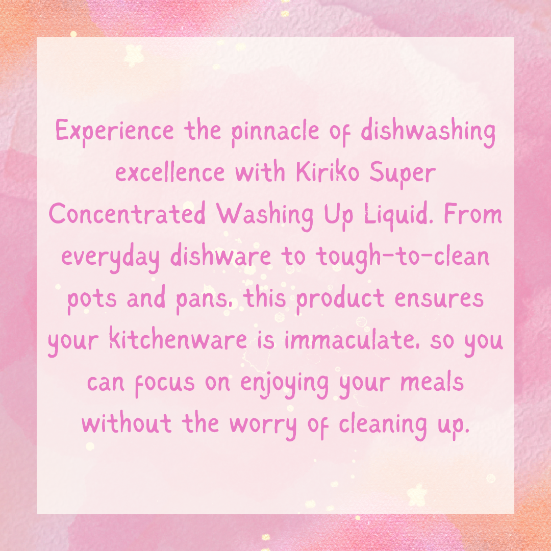 Kiriko Concentrated Washing-up Liquid 1L Spanish Clean - Spanish Cleaning Products