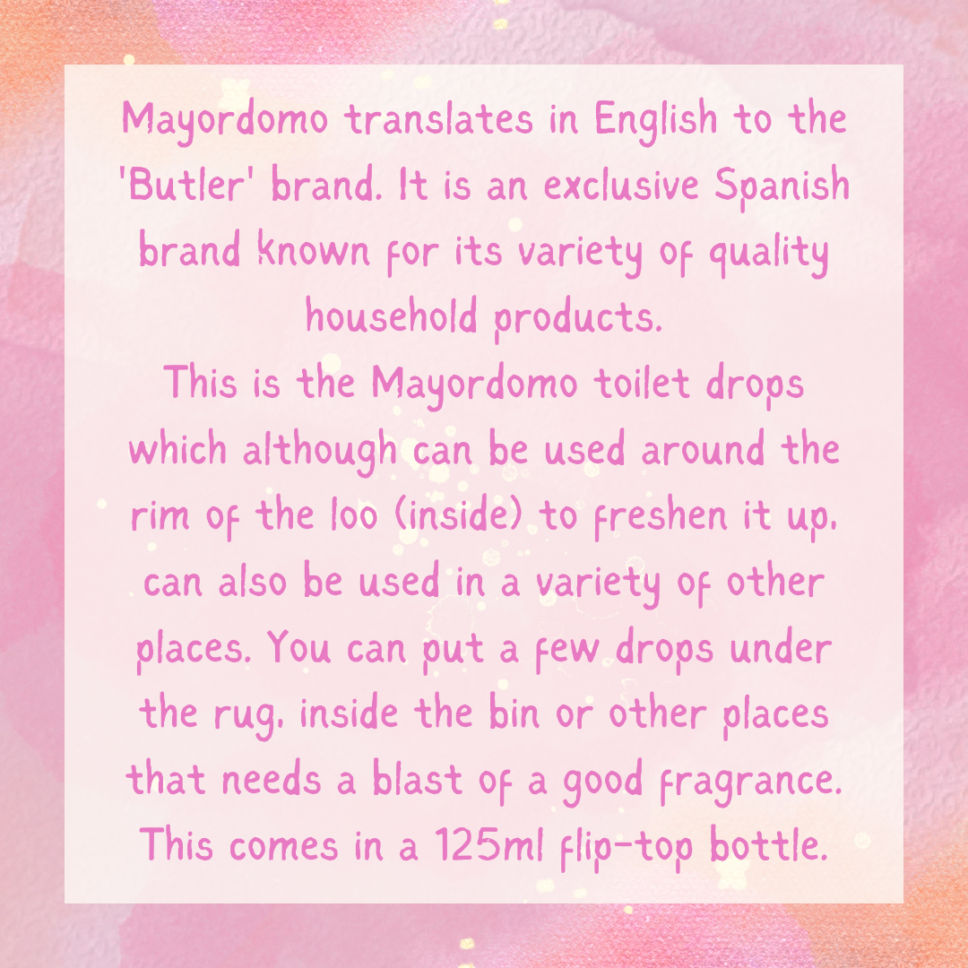 MayorDomo Concentrated LUXURY Air Freshener toilet drops 125ml Spanish Clean - Spanish Cleaning Products