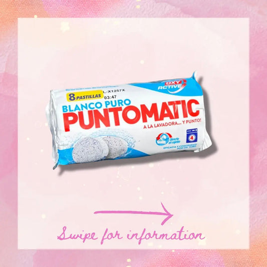 Puntomatic Wash Tablets for WHITES 8 Pack Spanish Clean - Spanish Cleaning Products