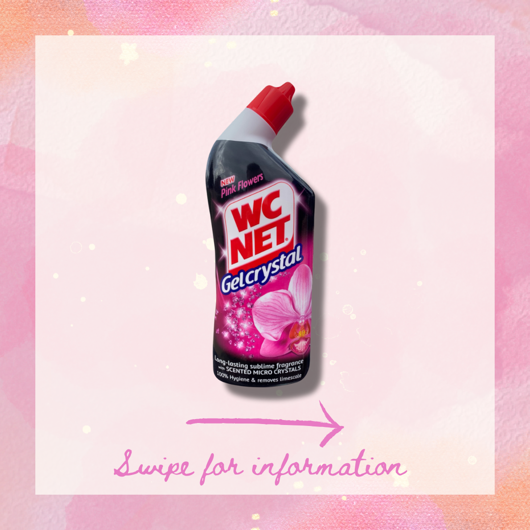 WC Net PINK FLOWERS Toilet Gel 750ml Spanish Clean - Spanish Cleaning Products
